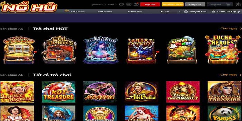 Kho game nổ hũ đặc sắc, hấp dẫn