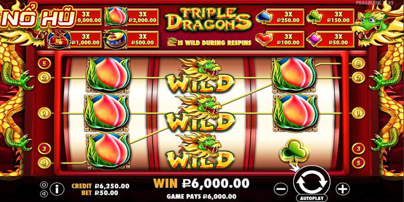 Luật chơi của Triple Dragons Slot