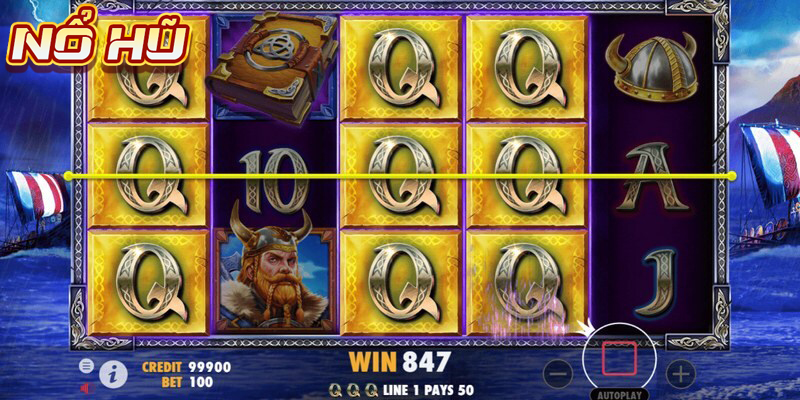 Luật chơi của tựa game Vikings Book Slots