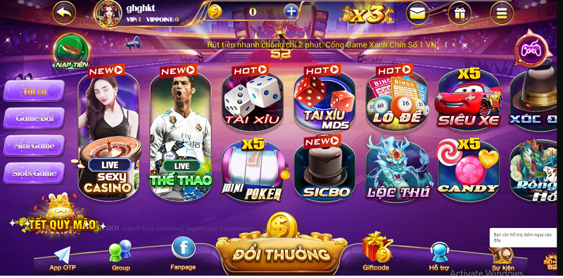 Cổng game hội tụ nhiều trò chơi chất lượng để trải nghiệm