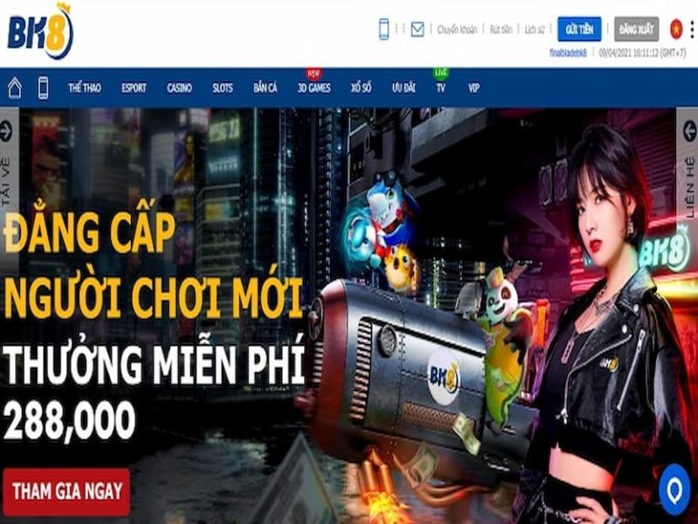 Giao diện tại nhà cái BK8 đẹp mặt, hài hòa
